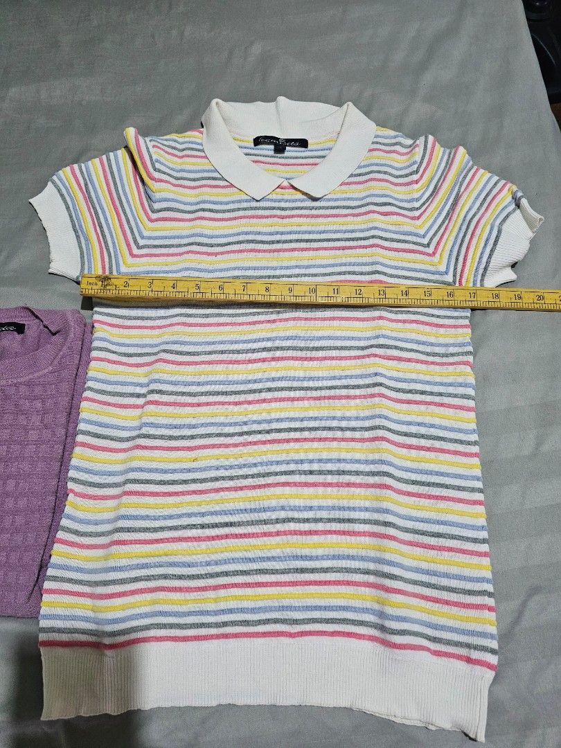 Kamiseta knitted stripes top blouse (Category: Blouses) located in Manila. Submitted by onlinesmartshopping12 (Listing ID 1461063315, Image 3). Description: no issue.
