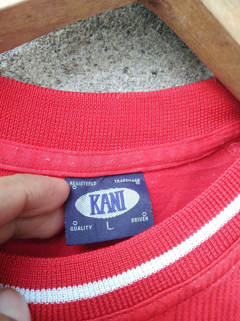 Karl kani (Category: Tshirts & Polo Shirts ) located in General Santos City (Dadiangas). Submitted by evolveorrepeat (Listing ID 1460971007, Image 3). Description: Vtg karl kani sport hop jersey tape slevee Size large on tag Pit to pit 23 L" 31.5 In very good used condition Dm to purchase! Color may very due to lighting.