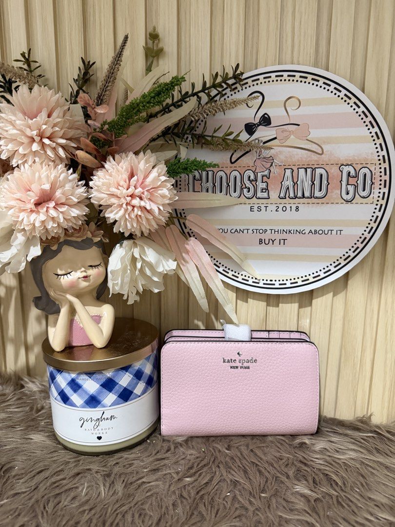 KATE SPADE LENA MEDIUM BIFOLD WALLET (Category: Wallets & Card holders) located in Cabanatuan. Submitted by chooseandgo (Listing ID 1461035240, Image 1). Description: AVAILABLE, FRESH FROM THE ✈️ 🌸 K@TE SPADE LENA MEDIUM BIFOLD WALLET 🌸 - Tutu Pink See photos for inclusions (Tag, and poly plastic) -------------------------------------------------- • PINAS ONAHD NA PO(Shipping via LBC) • 💯Guaranteed Original/Authentic, Money back guaranteed if 