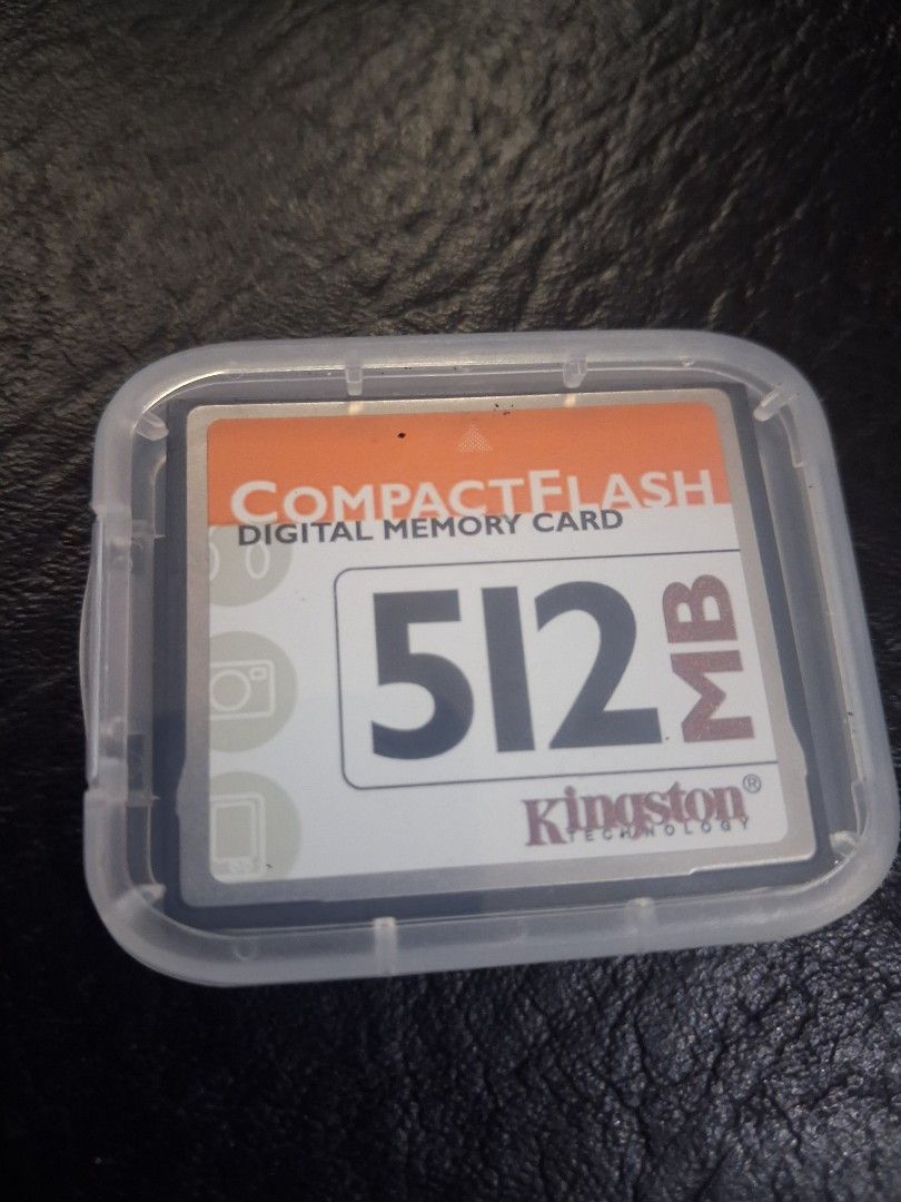 Kingston 512mb CF CompactFlash Digital Memory Card (Category: Memory & SD Cards) located in Mandaluyong City. Submitted by daddyjpanlilio24 (Listing ID 1460966484, Image 1). Description: P 650+sf No issue Mandaluyong Shipping/Payment: Gcash/Maya Jnt payment 1st no cod Lalamove payment upon rider pick up.