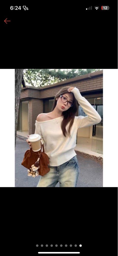 Knitted Top (Category: Coats, Jackets and Outerwear) located in Cebu City. Submitted by fromreggg (Listing ID 1461074202, Image 2). Description: Knitted top Size XL Fits M-XL Never been used Can also be work as off shoulder/symmetrical top P200.