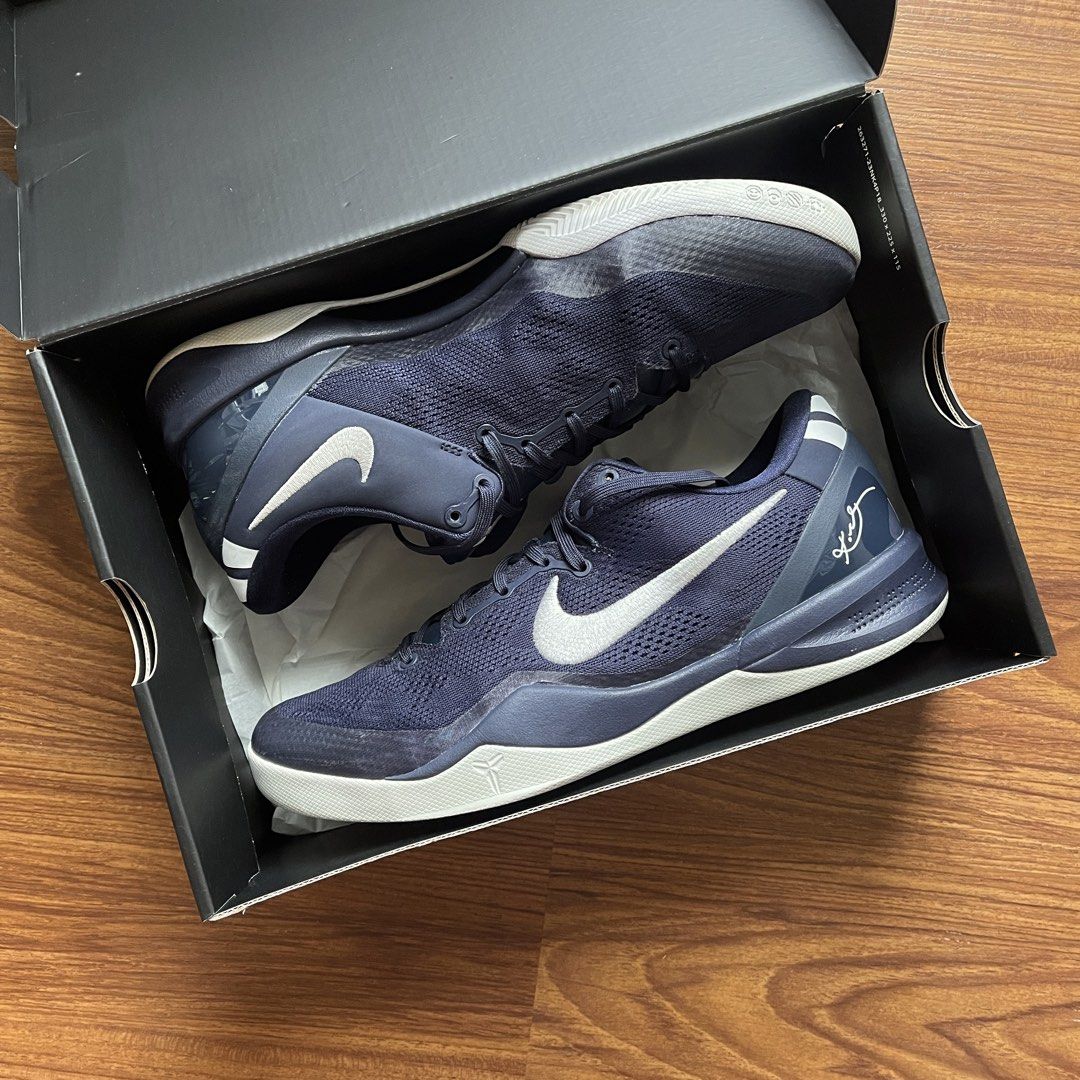 Kobe 8 Protro 'College Navy' (Category: Sneakers) located in Pasig City. Submitted by crewkicks.ph (Listing ID 1460995459, Image 1). Description: Kobe 8 Protro 'College Navy' Size 11 Used With Box ₱ 6,998 ONLY! + 1.5k Trade Value ORTIGAS CENTER.