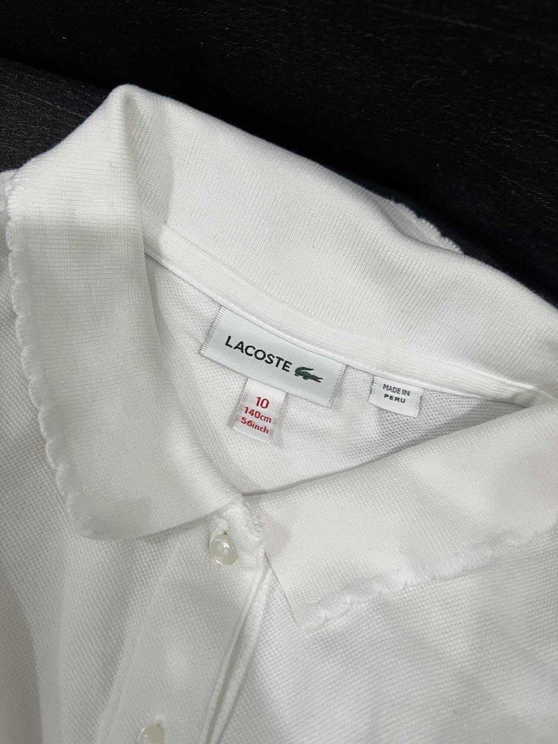 Lacoste Kids (Category: Babies & Kids Fashion) located in Manila. Submitted by lovedbyac2 (Listing ID 1459726254, Image 3). Description: Lacoste Kids size 10 💚 May konting dumi sa likod, washable..