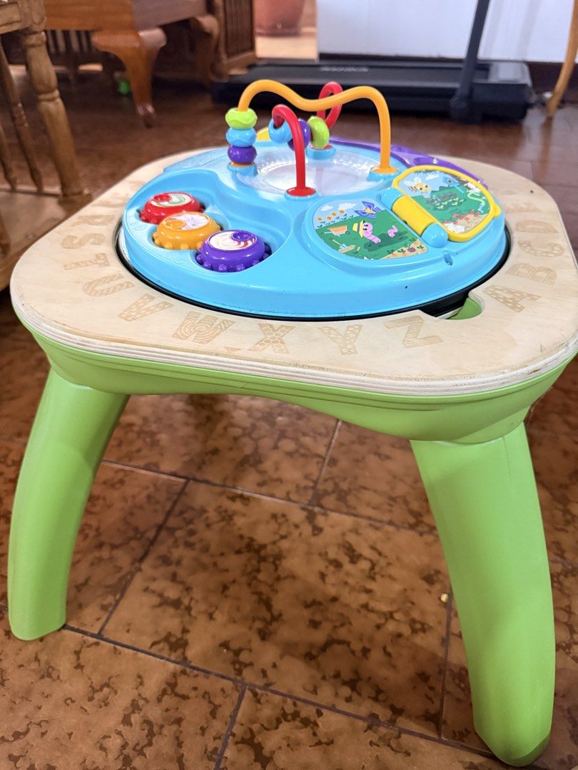 LeapFrog ABCs and Activities Wooden Table (Category: Infant Playtime) located in Quezon City. Submitted by tantantantannnnn (Listing ID 1460959894, Image 3). Description: LeapFrog ABCs and Activities Wooden Table - lightly used - all buttons working - new batteries SRP: 4K RFS: Decluttering 📍Fairview, QC.