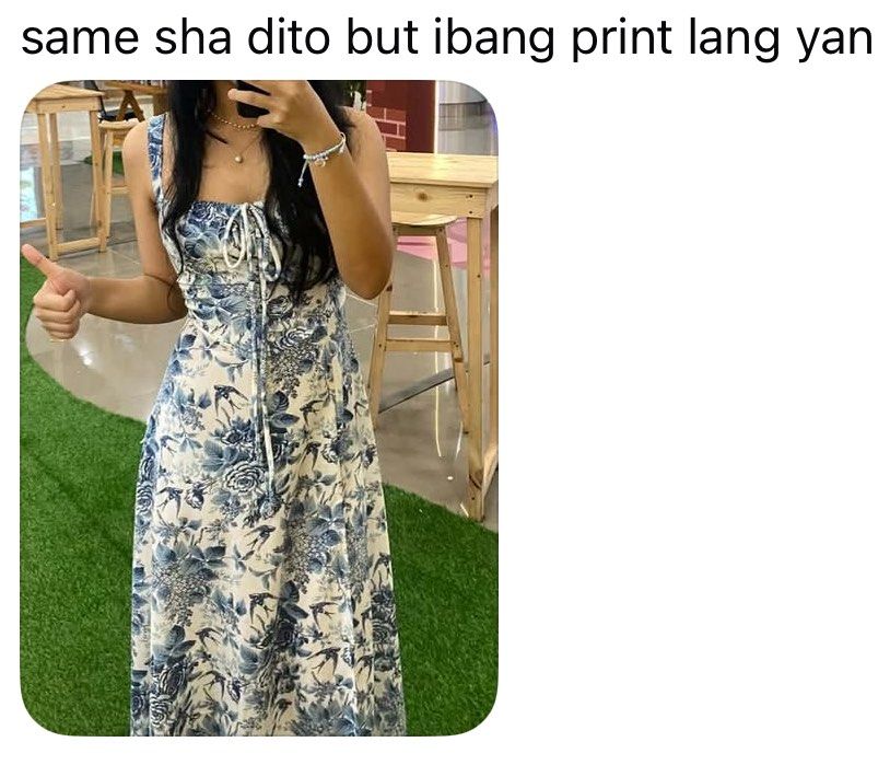 long floral and cloud dress set (Category: Dresses) located in Manila. Submitted by maggielindemann (Listing ID 1461110194, Image 2). Description: rfs: decluttering & need funds no issue, brand new w/ tag.