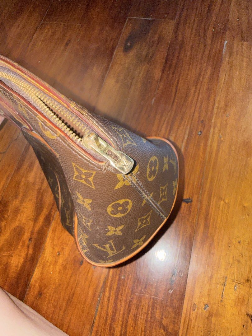 Louis Vuitton Monogram Ellipse Bag (Category: Luxury Bags & Wallets) located in Angeles City. Submitted by inahaldrienne (Listing ID 1460988654, Image 3). Description: - Classic Louis Vuitton Ellipse monogram bag - Color: Brown and tan canvas with leather trim - Closure: Zipper - Interior: One small pocket - Condition: Handles show wear, overall good vintage condition - A timeless and iconic piece.
