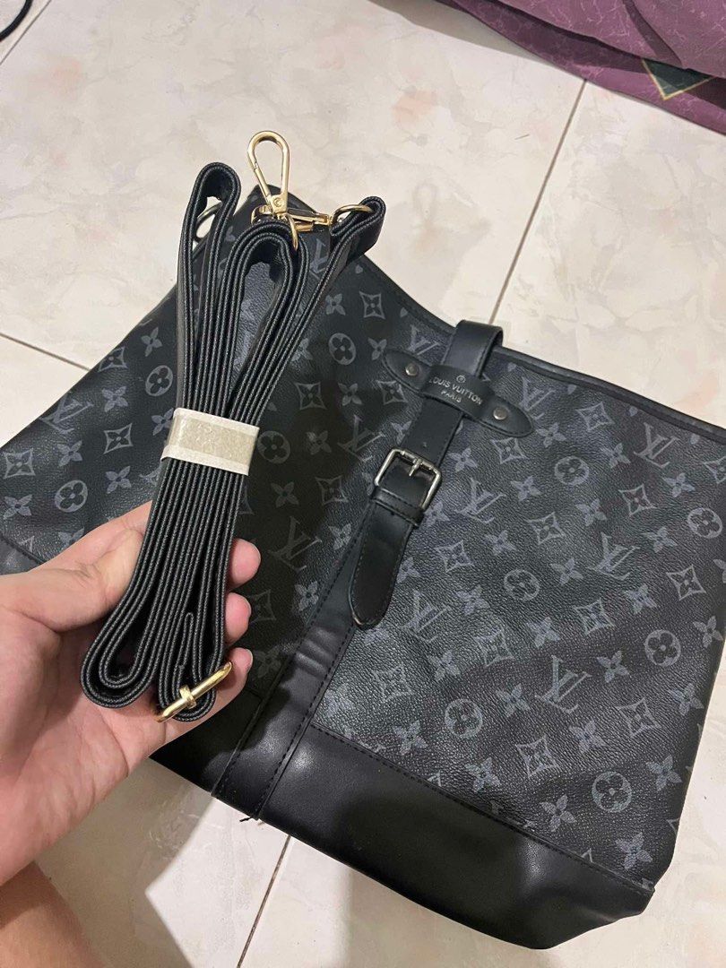 Louis Vuitton Monogram Shoulder Bag with Strap (Category: Luxury Bags & Wallets) located in Quezon City. Submitted by charlottes_boutique (Listing ID 1460949895, Image 2). Description: - Authentic Black Louis Vuitton Monogram Bag - Detachable Shoulder Strap Included - Elegant Leather Trim and Buckle Detail - Shiny Gold Hardware - Ideal for Everyday Use or Travel.