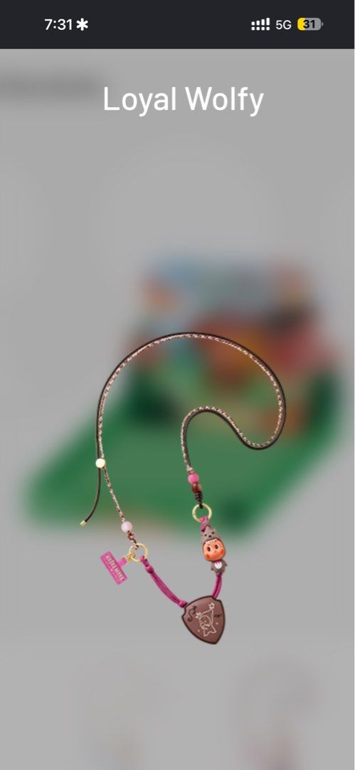 Loyal Wolfy Charm Necklace with Beads (Category: Necklaces) located in Manila. Submitted by lixan0905 (Listing ID 1461046936, Image 1). Description: - Adorable wolf charm necklace - Features vibrant, colorful beads - Strung on a durable pink cord - Includes a small pink tag with text - Versatile accessory for any outfit - Ideal for gifting.