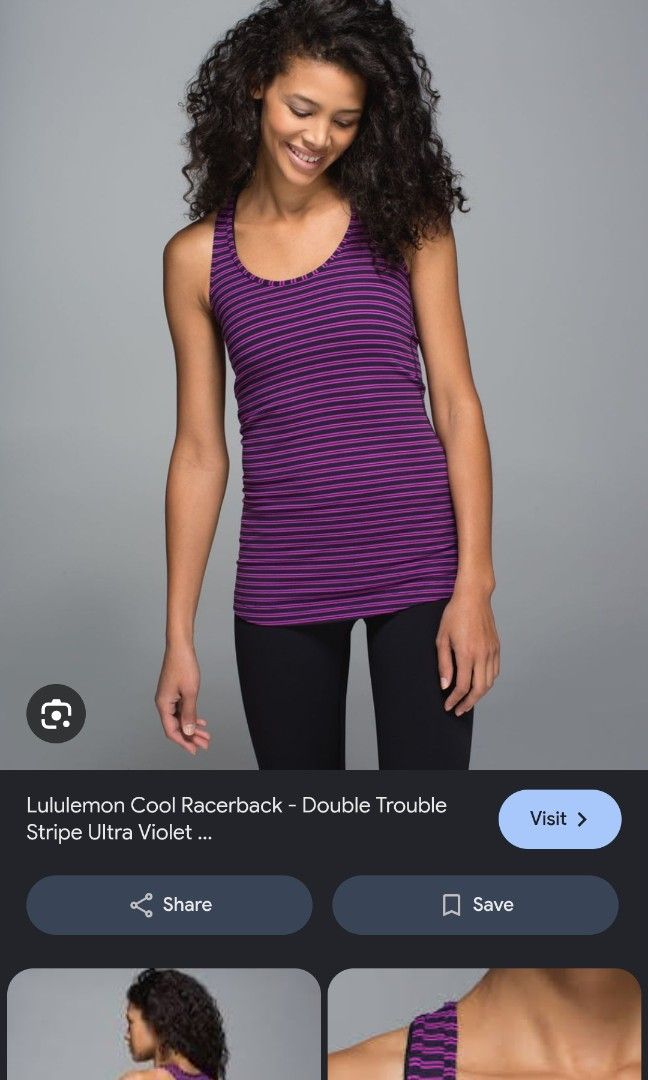Lululemon Cool Racer back (Category: Activewear) located in Calamba. Submitted by indiecated.thriftnshop (Listing ID 1461069850, Image 2). Description: Lululemon Cool Racer back 28.5 shoulder to hem 15 pit to pit.