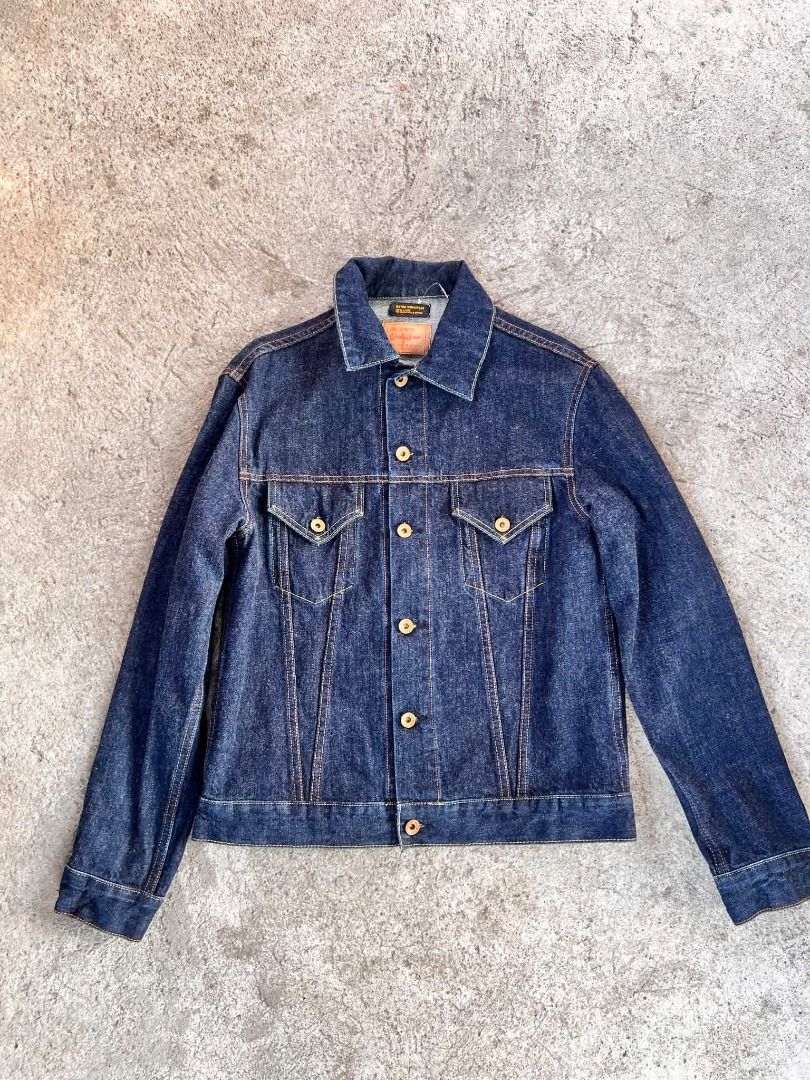 Uncle Fu Type III Denim Jacket (Category: Coats, Jackets and Outerwear) located in Caloocan City. Submitted by veliichoir (Listing ID 1461051530, Image 1). Description: Heavy-duty 14.8oz raw denim designed to fade and develop a personalized patina with wear over time. Measurements : Width - 19 Length - 25 ₱1,200.