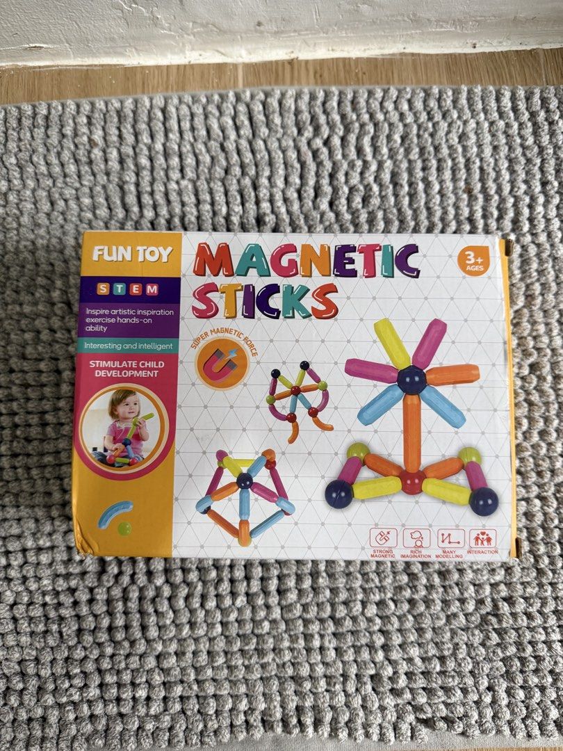 Magnetic Sticks Building Set (Category: Educational & Learning Toys) located in Paranaque City. Submitted by cellybelly (Listing ID 1460963337, Image 1). Description: 42pcs.