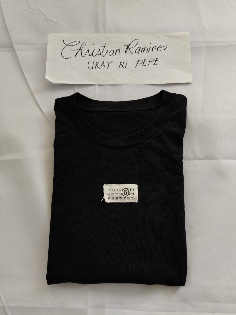 Maison Margiela MM6 shirt (Category: Luxury Apparel) located in Bocaue. Submitted by ukaynipepe (Listing ID 1460944110, Image 1). Description: Maison Margiela (MM6) Width 18.5 Length 24 Issue cut size tag and washtag Like new condition.