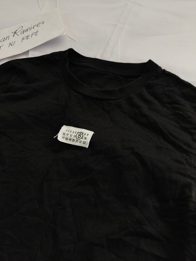 Maison Margiela MM6 shirt (Category: Luxury Apparel) located in Bocaue. Submitted by ukaynipepe (Listing ID 1460944110, Image 3). Description: Maison Margiela (MM6) Width 18.5 Length 24 Issue cut size tag and washtag Like new condition.