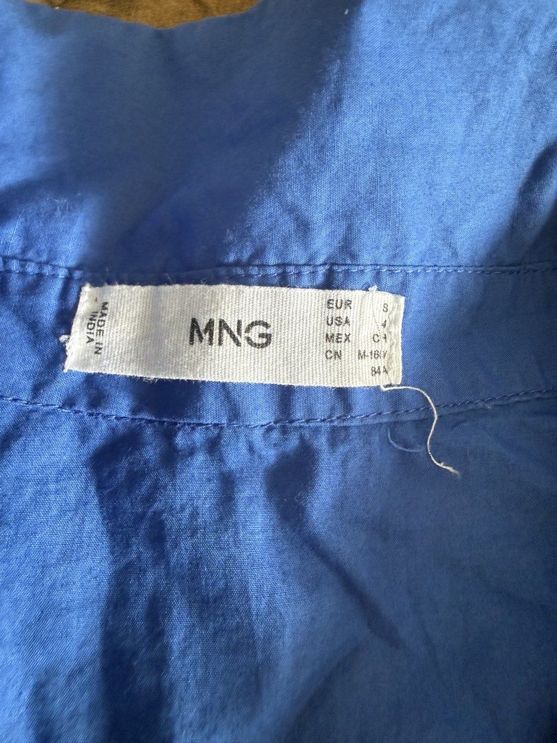Mango Collared Top (Category: Others Tops) located in Tagaytay City. Submitted by prelovedbytmj (Listing ID 1460987400, Image 2). Description: Mango Collared Blouse. Color Royal Blue. Size Small. Soft Rayon material. Good condition.