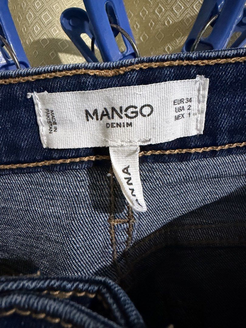 Mango Denim Jeans (Category: Jeans) located in Quezon City. Submitted by m.angelaaa (Listing ID 1461104556, Image 2). Description: - Brand: Mango - Color: Dark Wash Denim - Fit: Straight Leg - Size: EUR 34 / US 2 / MEX 1 - Ideal for: Everyday wear.