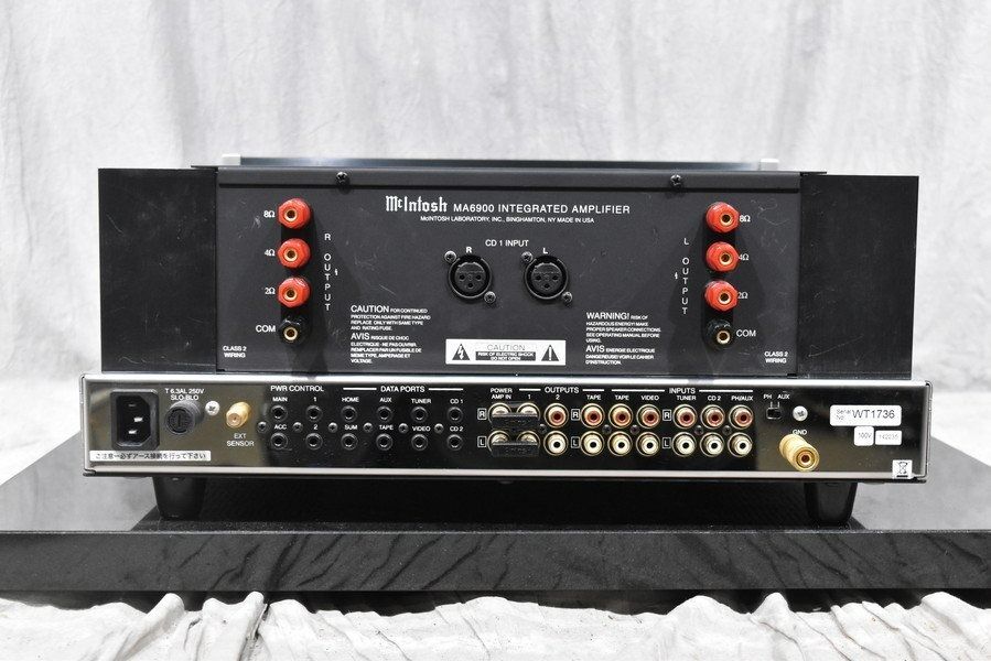 McIntosh MA6900 Integrated Amplifier (Category: Soundbars, Speakers & Amplifiers) located in Caloocan City. Submitted by letao_shopping_ph (Listing ID 1460930035, Image 3). Description: ◇Item with Flaws◇ Shows signs of significant scratches, dirt, damage, or missing parts, but functions normally. ◆Appearance◆ The exterior shows signs of use and aging, including scratches and dirt. ◆Operation◆ Output and operation have been verified; however, ther
