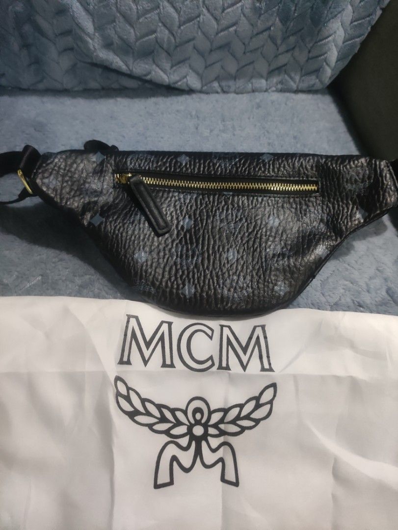 MCM Monogram Belt Bag Black Gold Hardware (Category: Luxury Bags & Wallets) located in Cainta. Submitted by kluxurychoices (Listing ID 1461042074, Image 3). Description: MCM Beltbag very pretty in actual with dustbag .