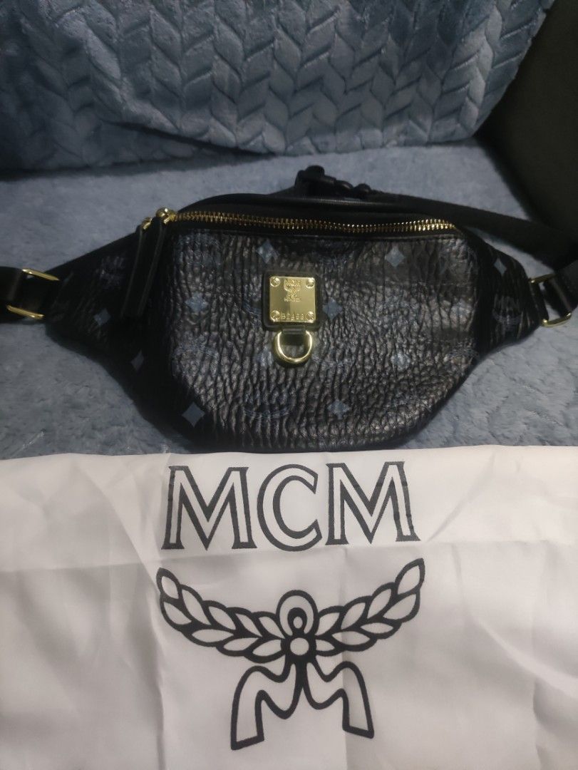 MCM Monogram Belt Bag Black Gold Hardware (Category: Luxury Bags & Wallets) located in Cainta. Submitted by kluxurychoices (Listing ID 1461042074, Image 1). Description: MCM Beltbag very pretty in actual with dustbag .