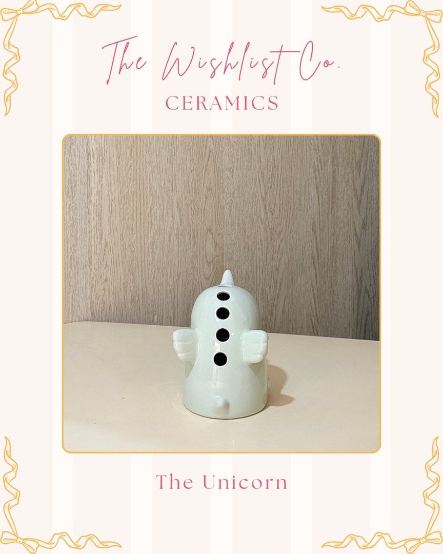 Medium Unicorn Ceramic Home Decor (Category: Other Home Decor) located in Quezon City. Submitted by jamzx_17 (Listing ID 1461089271, Image 3). Description: ♡ Size: Medium PLEASE NOTE 🫧 This ceramic is larger in person than they may appear in photos! .