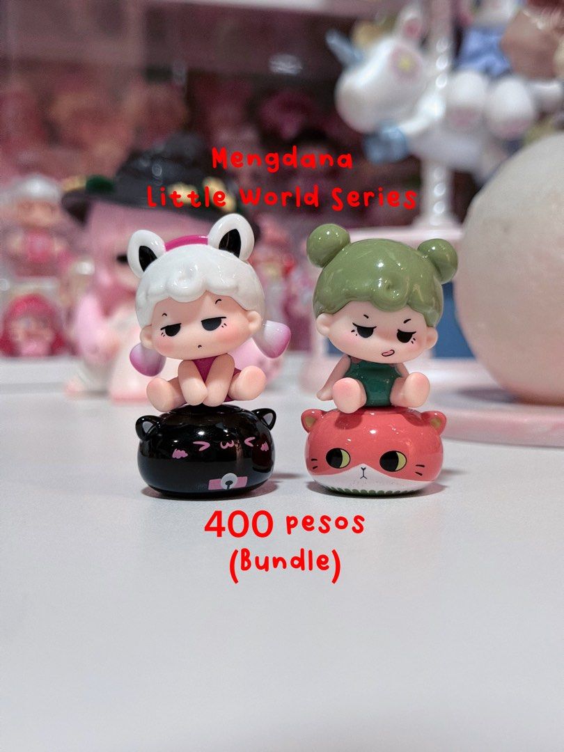 Mengdana Little World Series (Category: Designer & Blind Box Toys) located in Malolos. Submitted by wenrob (Listing ID 1461094641, Image 3). Description: Mengdana Little World Series Price indicated in photos Fix bundle MOD: j&t / lalamove (sf c/o buyer) MOP: gcash/bdo/maya Location: Malolos Bulacan.