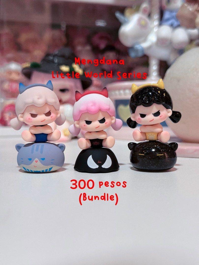 Mengdana Little World Series (Category: Designer & Blind Box Toys) located in Malolos. Submitted by wenrob (Listing ID 1461094641, Image 2). Description: Mengdana Little World Series Price indicated in photos Fix bundle MOD: j&t / lalamove (sf c/o buyer) MOP: gcash/bdo/maya Location: Malolos Bulacan.