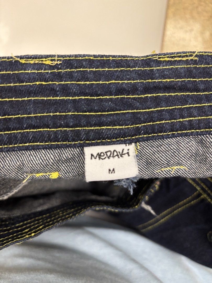 Meraki Denim Statement Pants Blue (Category: Jeans) located in Manila. Submitted by soupbowls (Listing ID 1461044400, Image 3). Description: Relaxed fit 32” waist 39” length 2000 + SF.
