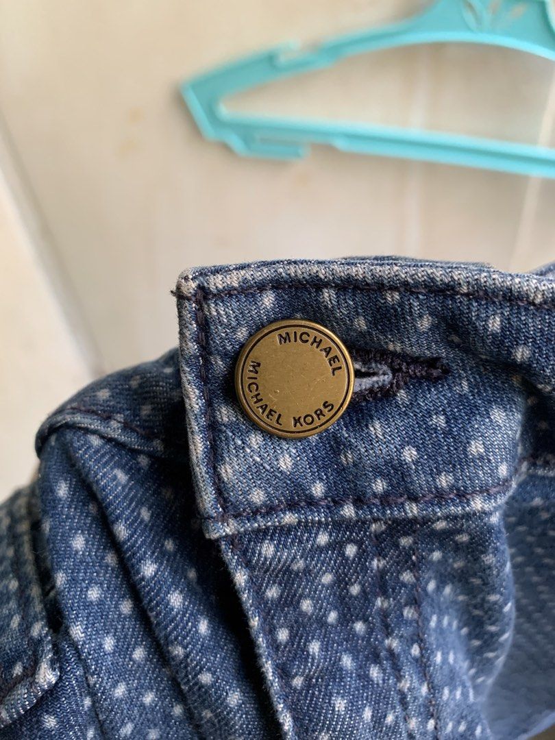 Michael Kors Jeans (Category: Jeans) located in Manila. Submitted by usagichan_rabbit (Listing ID 1460926359, Image 3). Description: - Brand: Michael Kors - Style: Skinny Jeans - Color: Classic Blue Denim - Pattern: Subtle White Polka Dots - Closure: Button and Zip - Origin: Made in Colombia - Size: 10 can fit 30-32 waistline - Occasion: Great for casual wear.