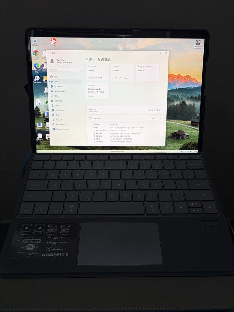 Microsoft Surface Pro 9 （分類：手提電腦）位於 Hong Kong。 由 scorpking 提交（商品編號 1461008173，圖片 2）。簡介： Microsoft Surface Pro 9 12th Gen Intel Core i5 processor 8GB RAM 256GB Sapphire With keyboard, power supply and original box。