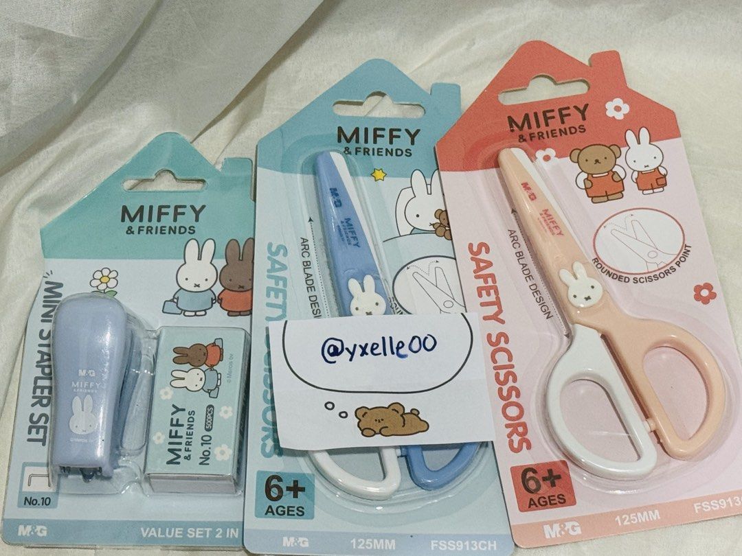 Miffy Stationery School Supplies (Category: Stationery & School Supplies) located in Manila. Submitted by yxelle00 (Listing ID 1461107745, Image 2). Description: Miffy Stationery School Supplies — Pens, Notebooks, Sticky Notes, Stapler, Correction Tape, Ruler, Scissors — On Hand | Brand New | Original MOP: GCash MOD: J&T/SDD 📍Metro Manila.