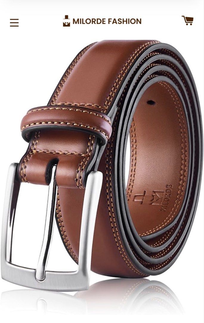 MILORDE Men's Genuine Leather belt (Category: Belts) located in Makati City. Submitted by randombloggingstuff (Listing ID 1461112907, Image 2). Description: Selling MILORDE men's genuine leather belts. I have 2 pieces, 1 black, 1 brown It's handmade from 100% cow leather. Classic design, good for work or casual wear. This one is size 40, fits waist 38-39 inches. Buckle is silver-toned. Great quality belt. Original price is 1800 each..