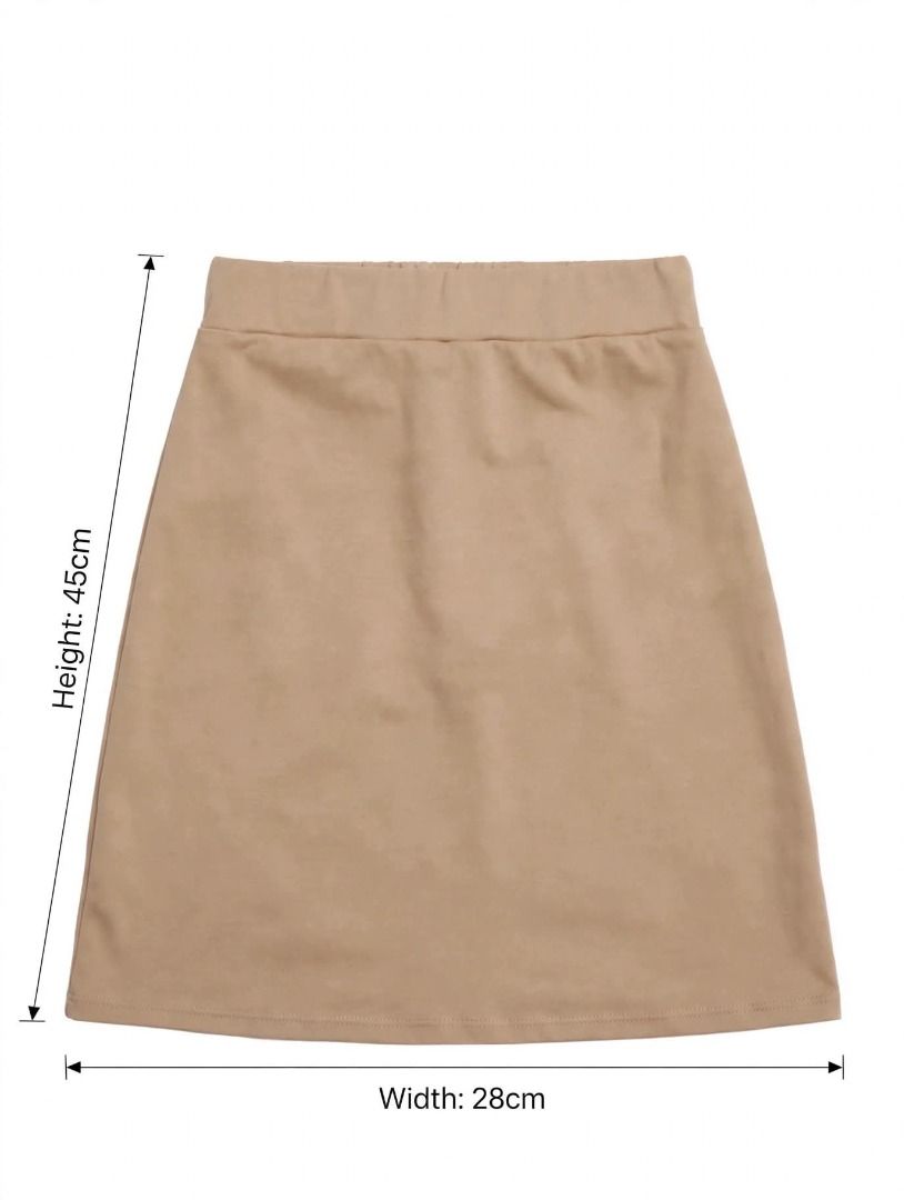 Mini Skirt#69 (Category: Skirts) located in Caloocan City. Submitted by outfitloop (Listing ID 1461114394, Image 3). Description: - Chic tan A-line skirt - Hits above the knee - Comfortable elastic waistband - Effortlessly dresses up or down IMPORTANT: • 1st photo is an AI styling/model preview for reference on how the item may look when worn. • Please refer to the actual photos for the item’s true appearance and condition. • Color may slightly v