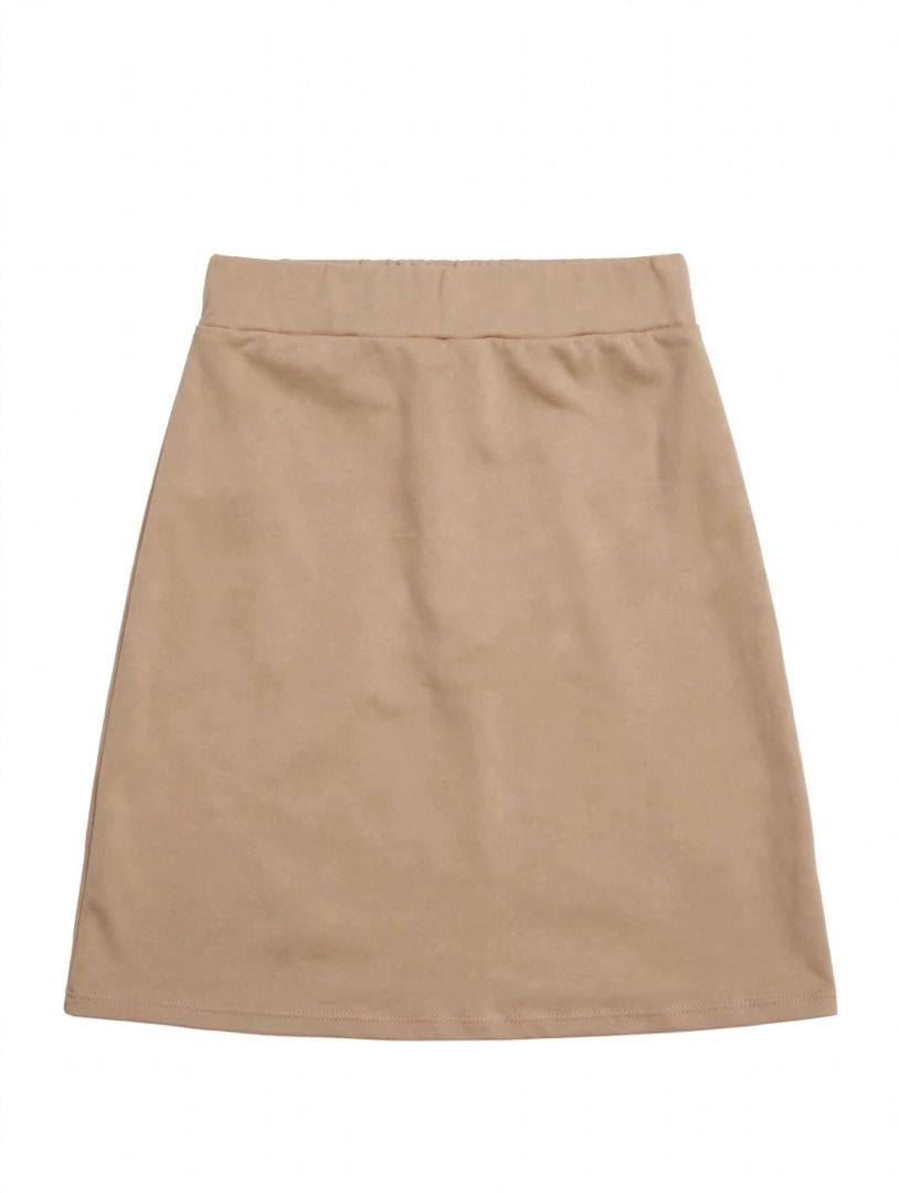 Mini Skirt#69 (Category: Skirts) located in Caloocan City. Submitted by outfitloop (Listing ID 1461114394, Image 2). Description: - Chic tan A-line skirt - Hits above the knee - Comfortable elastic waistband - Effortlessly dresses up or down IMPORTANT: • 1st photo is an AI styling/model preview for reference on how the item may look when worn. • Please refer to the actual photos for the item’s true appearance and condition. • Color may slightly v