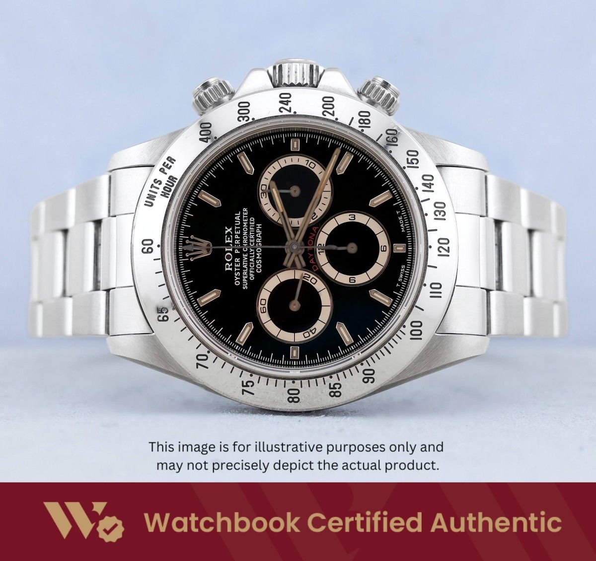 [Mint] Rolex Daytona Patrizzi Dial Oyster 16520 Black Dial A8511 (Category: Watches) located in Singapore. Submitted by watchbooksg (Listing ID 1459557469, Image 1). Description: Watchbook Swiss-Standard Certified: Professional Authentication You Can Trust Every watch undergoes systematic 60-point verification by Swiss-trained watchmakers at our in-house Watchbook Service Centre. We verify all checkpoints—movement, dial, case, bracelet, crown, be