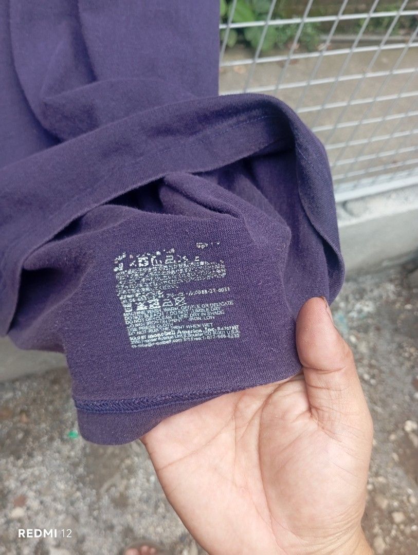 Mont-bell T-shirt (Category: Tshirts & Polo Shirts ) located in Sariaya. Submitted by angelochintes732 (Listing ID 1460985336, Image 3). Description: - Dark purple Mont-bell t-shirt - Features embroidered brand logo on chest - Comfortable for everyday wear - Suitable for outdoor activities and casual outings - Refer to tag for material and care instructions.