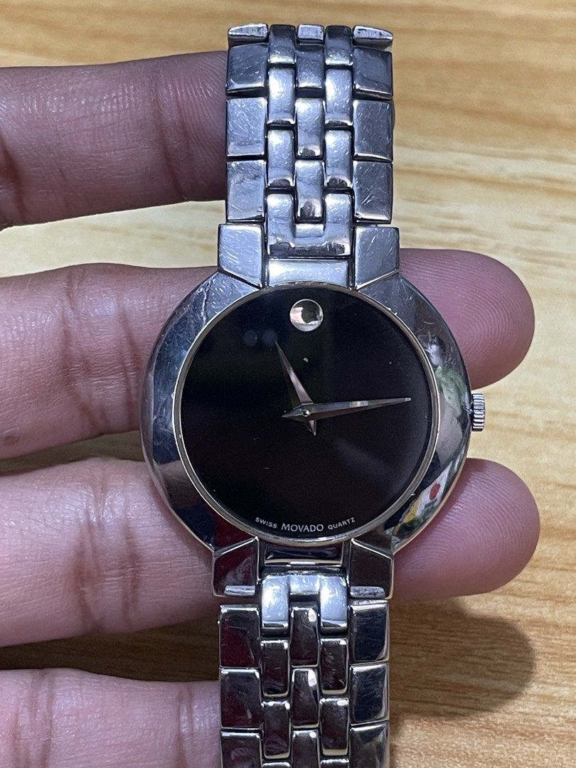 Movado Quartz (Category: Women's Watches) located in Taguig. Submitted by tester1x (Listing ID 1460924047, Image 1). Description: Movado Swiss Made Quartz 84.19.861/1.4 246853 All stainless steel 34mm 7 inch wrist size.