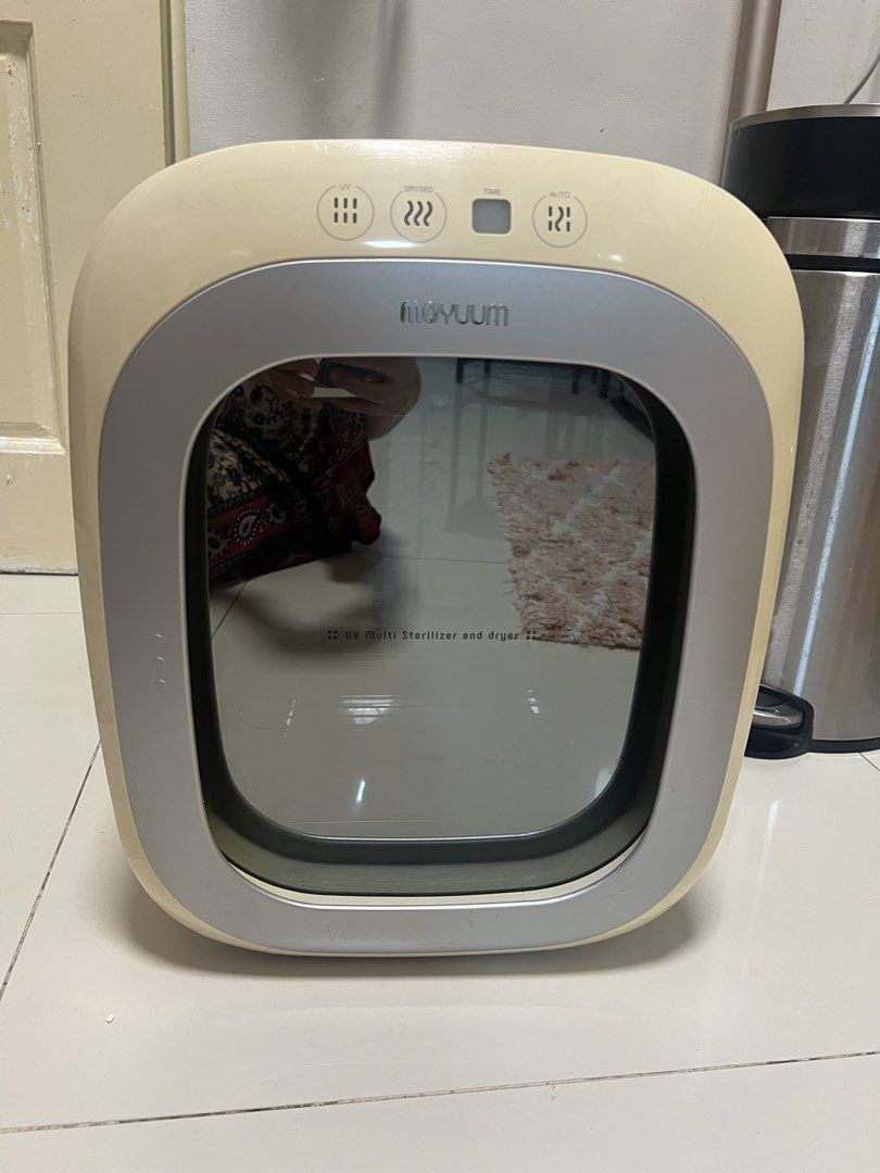 Moyuum UV Multi Sterilizer and Dryer (Category: Breastfeeding & Bottle Feeding) located in Cainta. Submitted by hunchester (Listing ID 1461082116, Image 1). Description: - Moyuum UV Multi Sterilizer and Dryer - Keeps baby items and other small essentials clean and dry - Multiple modes: UV, Dry, Time, and Auto - Durable stainless steel interior wrapped for additional feminine touch no issue VGUC- Very good used condition .