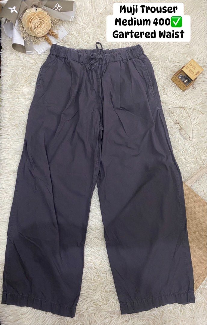Muji Trouser Medium (Category: Other Bottoms) located in Quezon City. Submitted by spottyfinds (Listing ID 1461114235, Image 1). Description: Gartered.
