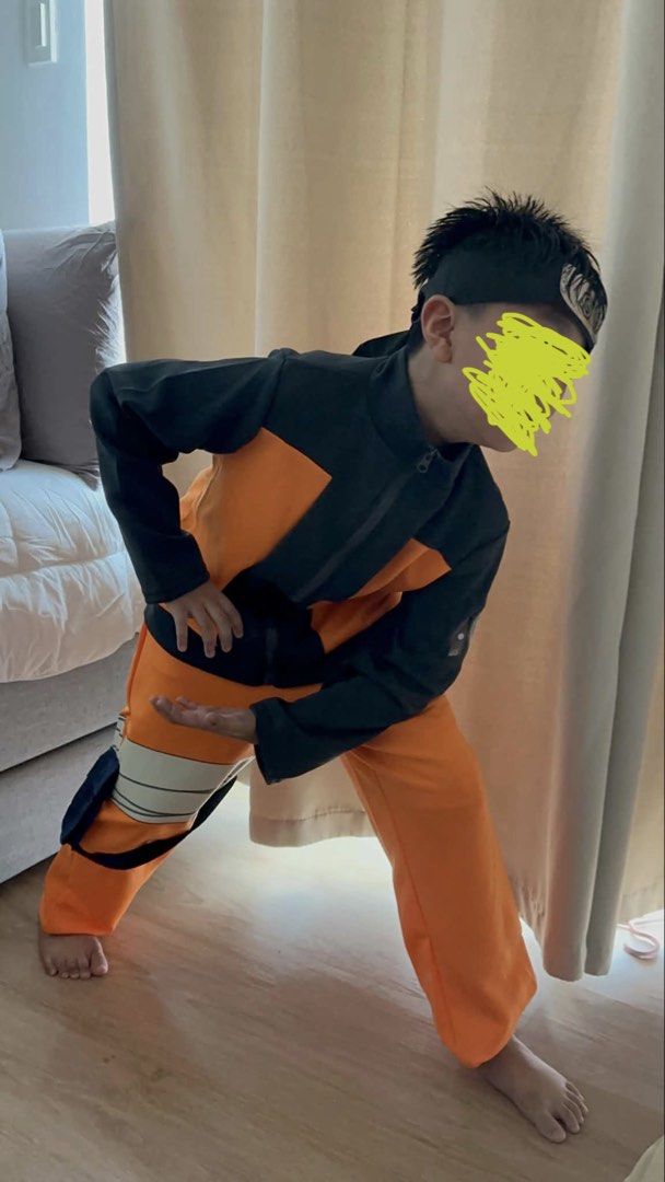 Naruto set costume (Category: Babies & Kids Fashion) located in Pasig City. Submitted by ggrac (Listing ID 1461069645, Image 2). Description: RFS: Outgrown Used once only In good condition Color may vary due to lighting (rich and vibrant orange color) My son has a medium built & wore this when he was 9yrs old and the costume still has room to grow.