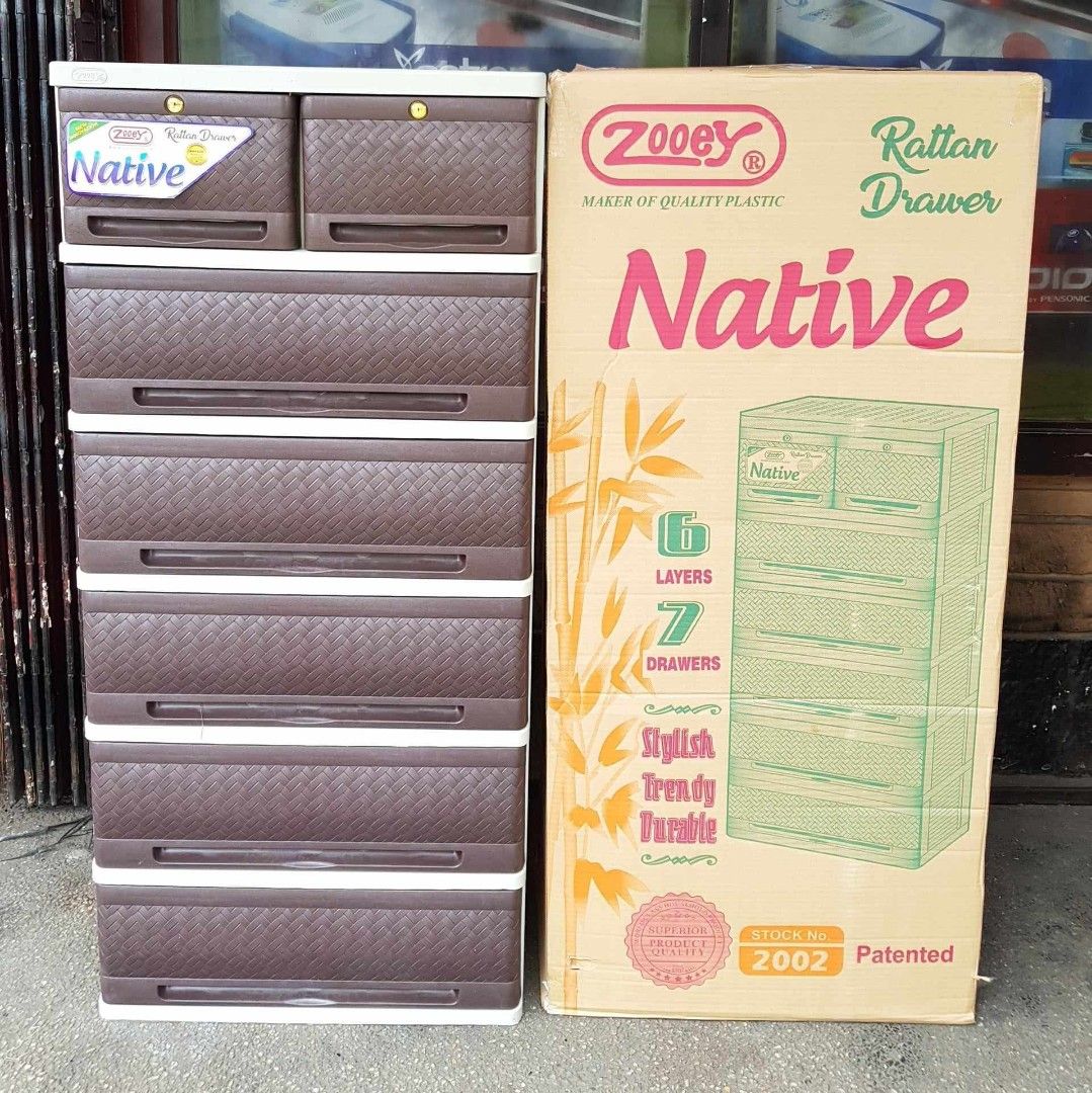 Native 5 Layer Drawer Cabinet Rattan Design Drawer Cabinet (Category: Shelves, Cabinets & Racks) located in Tayabas. Submitted by lovelyalcaraz (Listing ID 1460934363, Image 2). Description: Native 5 Layer Drawer Cabinet Rattan Design Drawer Cabinet Dimension L60xW40xH110cm Native 6 Layer Drawer Cabinet Rattan Design Drawer Cabinet Size L60xW40xH131cm.