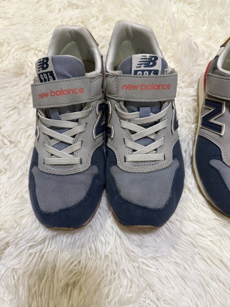 New Balance Kids (Category: Babies & Kids Fashion) located in Muntinlupa City. Submitted by avampaya (Listing ID 1461051136, Image 2). Description: New Balance - Model: 996 - Color: Grey and Navy Blue - Closure: Hook and loop straps for easy on/off - US 3/21 CM and US 1/ 19cm - selling for 1200php each .