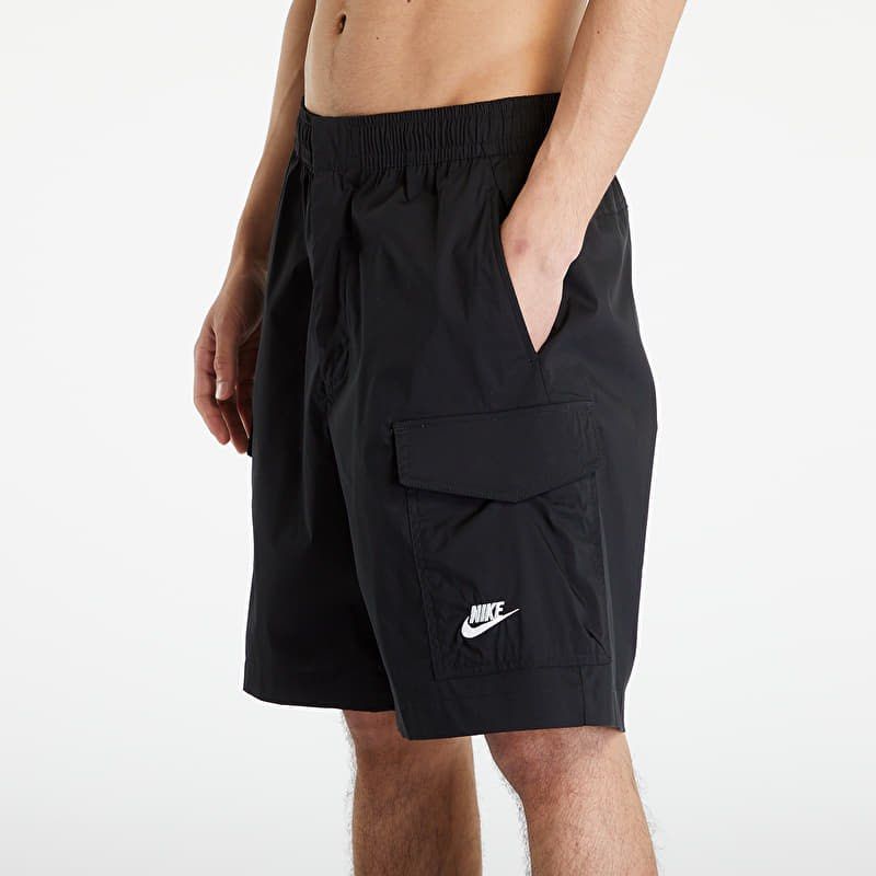 Nike Black Cargo Shorts Size L (Category: Shorts) located in Cebu City. Submitted by theloose.thread (Listing ID 1461108756, Image 2). Description: - Black Nike cargo shorts - Elastic waistband with drawstring - Two side pockets - One cargo pocket on the left leg - Small white Nike logo on lower left leg - Size: L - Made in China.
