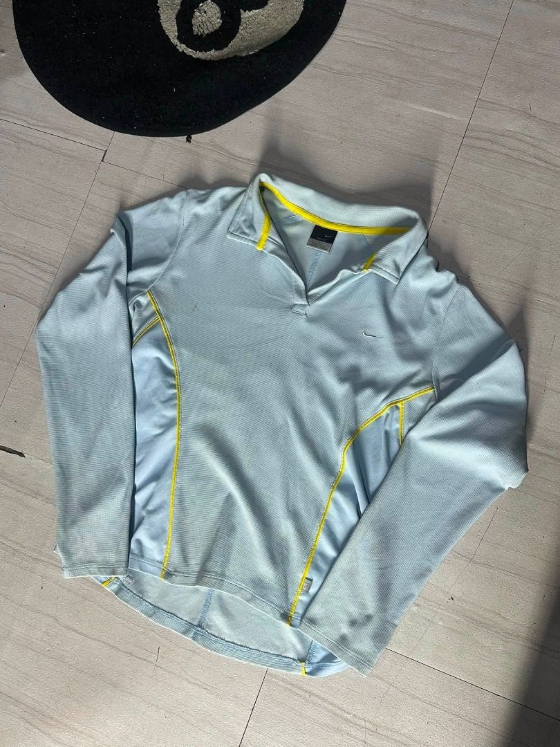 NIKE dri-fit polo longsleeve (Category: Tshirts & Polo Shirts ) located in Manila. Submitted by nb_thriftshop (Listing ID 1461075905, Image 1). Description: dri fit n1k3 22 length 17 width small to medium no issue need wash .