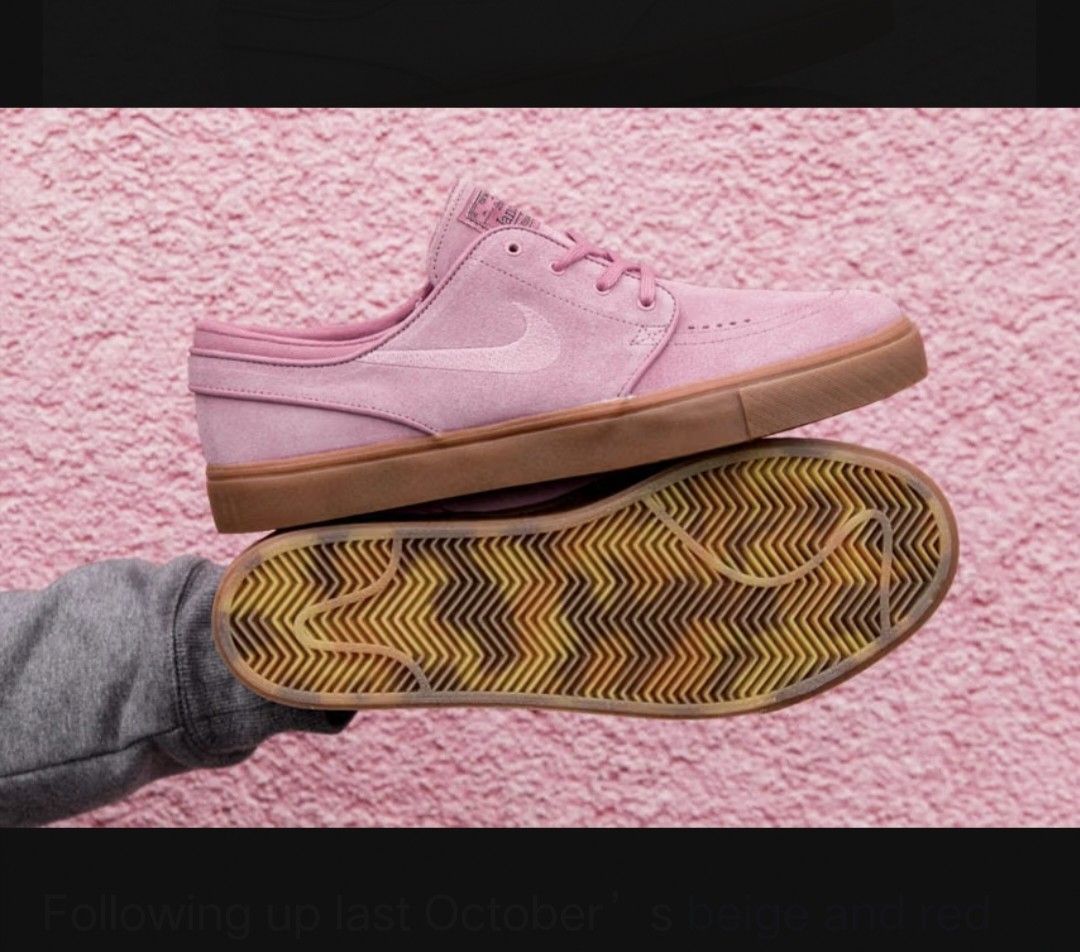 Nike SB Zoom Stefan Janoski Elemental Pink (Category: Sneakers) located in Manila. Submitted by myno23lenel (Listing ID 1461027650, Image 2). Description: For Sale Nike SB Zoom Stefan Janoski Elemental Pink Size 6.5US mens 7.5 US wms.no box Dead stock,100%Authentic ,certified by poizon For only 1.6k Location Fairview.