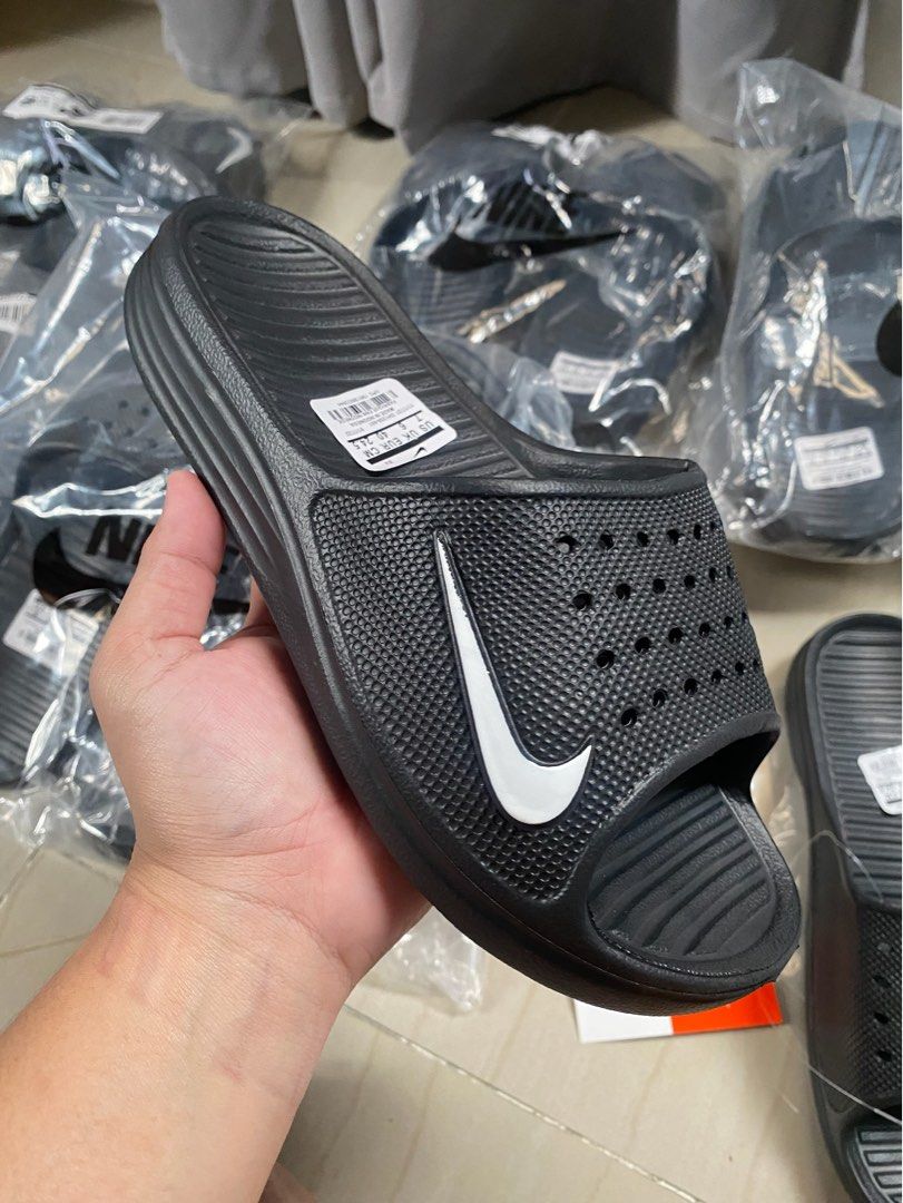Nike Solarsoft Slides (Category: Slippers & Slides) located in Taguig. Submitted by courtsidecollection (Listing ID 1461114817, Image 1). Description: - Black Nike Slides - Comfortable and easy to wear - Ideal for casual outings or after sports - Comes in original packaging - Get yours now! Black/ White : 40-45 Mens 36-40 Womens All black : 40-45 mens Msg for the price :).