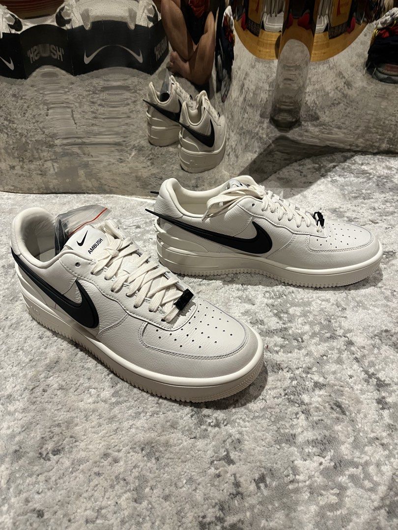 Nike x Ambush Air Force 1 Low SP Phantom Black (Category: Sneakers) located in Quezon City. Submitted by purplepproni (Listing ID 1461007310, Image 3). Description: - Nike x Ambush Air Force 1 Low SP - Colorway: Phantom/Black - Size: US 9.5 / UK 8.5 / EU 43 - Condition: Brand New - Includes: Original box and packaging - Special Edition: Collaboration piece.