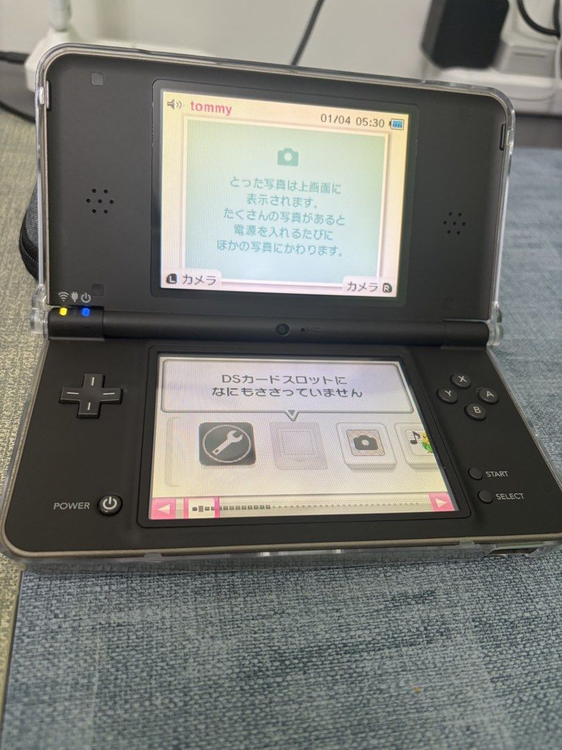 Nintendo DSi LL (Category: Nintendo) located in Makati City. Submitted by tommyyang.tw (Listing ID 1461094792, Image 1). Description: ★Nintendo DSi LL★ 🎮Color: Black 🎮Version: Japanese 🎮Jailbreak: R4 🎮Extra: R4 + 4GB SD Card (full of games) 🎮Charger: Included 🎮Case: Included 🎮Issues: screen slightly yellow. Doesn’t affect the game play. 💰Price: ₱8,000 💳Payment: GCash 🛵Delivery: Lalamove Direct message for photos or details!.