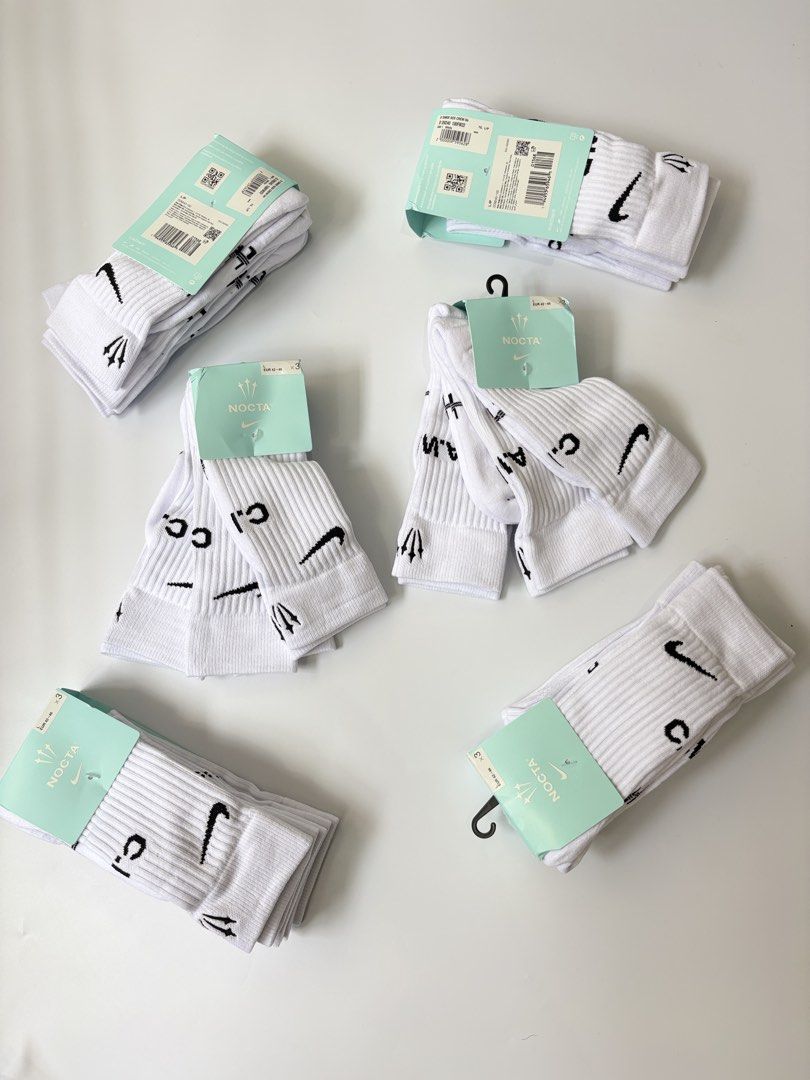 Nocta Crew Socks DD9240-100 (Category: Socks) located in Quezon City. Submitted by one2onemnl (Listing ID 1460988286, Image 1). Description: NOCTA CREW SOCKS PACK (DD9240-100) SIZE LARGE FITS SIZE 9-12 DM ME.