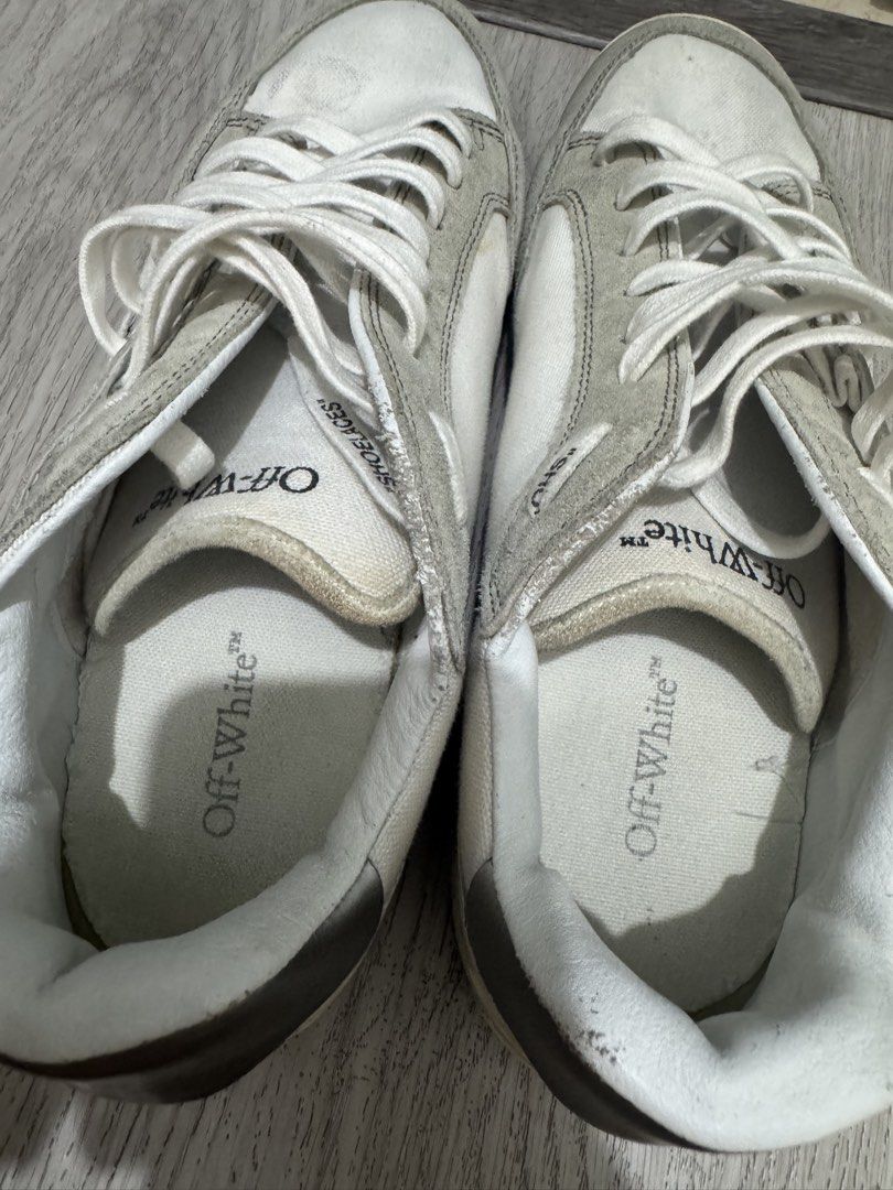 OFF-WHITE™ Low Top Sneakers Grey White (Category: Sneakers) located in Makati City. Submitted by hotstuff00 (Listing ID 1461019804, Image 3). Description: - Brand: OFF-WHITE™ - Style: Low Top Sneakers - Colorway: Grey and White - Closure: Lace-up - Condition: Shows some signs of wear on soles and uppers, but plenty of life left. - Ideal for: Casual wear.
