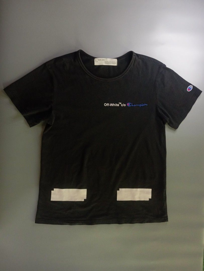 Off-White x Champion Shirt (Category: Tshirts & Polo Shirts ) located in Manila. Submitted by thrift_nihu (Listing ID 1460949776, Image 1). Description: dimes in inches: width 18 length 24 color rate 8/10 issues shown in pic free shipping fee dm me to purchase 📩 - Disclaimer: We are not affiliated or associated with any brands posted here. All trademarks & copyright belongs solely to the brand owners..