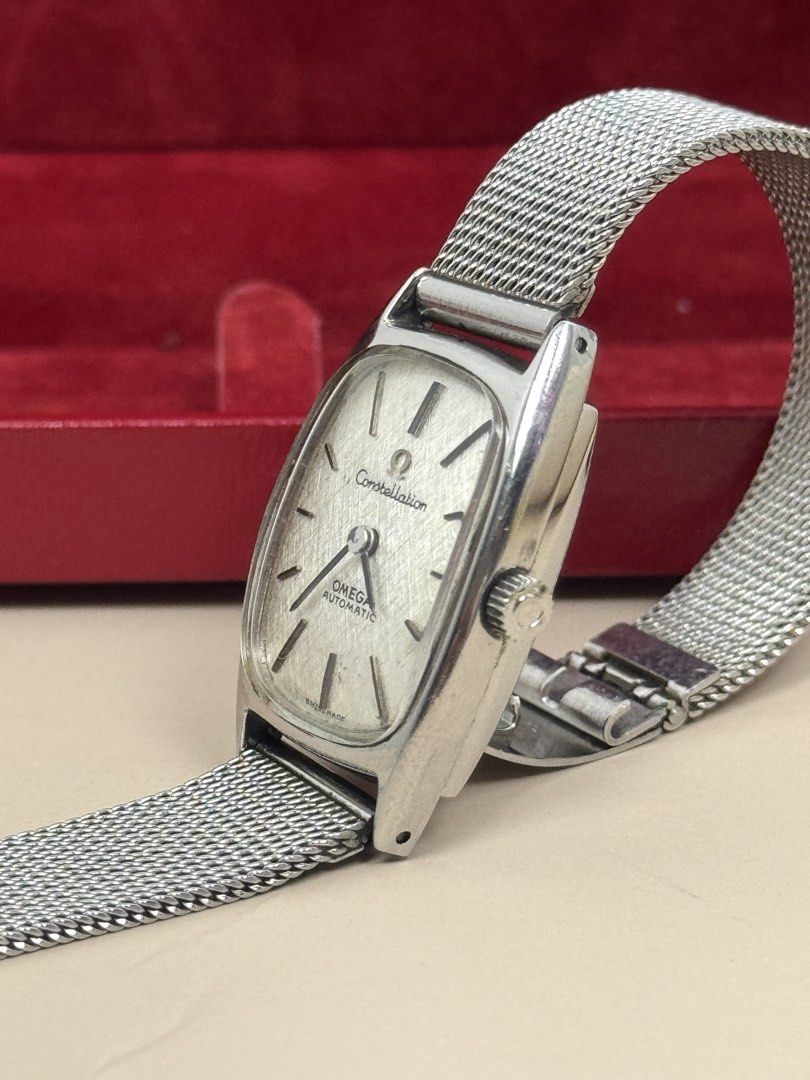 OMEGA CONSTELLATION FOR LADIES (Category: Women's Watches) located in Santa Rosa. Submitted by theclubpatina (Listing ID 1461087435, Image 3). Description: 0MÉGA “CONSTELLATION” LADIES ✨ RARE LINEN DIAL ✨ AUTOMATIC ✨CASE MEASUREMENT: 20MM X 29MM (INCLUDING CROWN AND LUGS) ✨ADJUSTABLE BRACELET ✨POLISHED GLASS ✨HAS SIGN OF AGE ON DIAL ✨WORKING CONDITION ✨ORIG BRACELET ✨COMES WITH ORIG 0MEGA BOX Mine: 28,800 #vintagewatch #ladieswatch #omegawatch #v